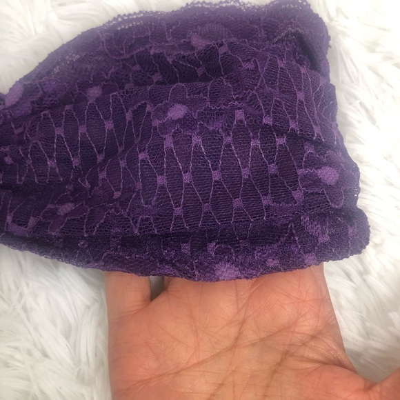 Intimately FP LACE bandeau strappy back royal purp - Picture 5 of 9